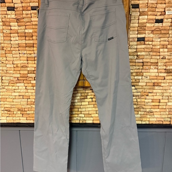 Prana nylon grey slim straight pant size 36 - Picture 4 of 5